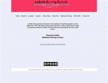 Tablet Screenshot of lasalledrivingschool.com